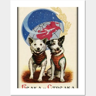 Belka and Strelka Russian Space Dogs Posters and Art